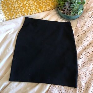 Forever 21 Ribbed Black Pencil Mini Skirt